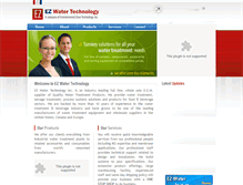 Tablet Screenshot of ezwatertechnology.com